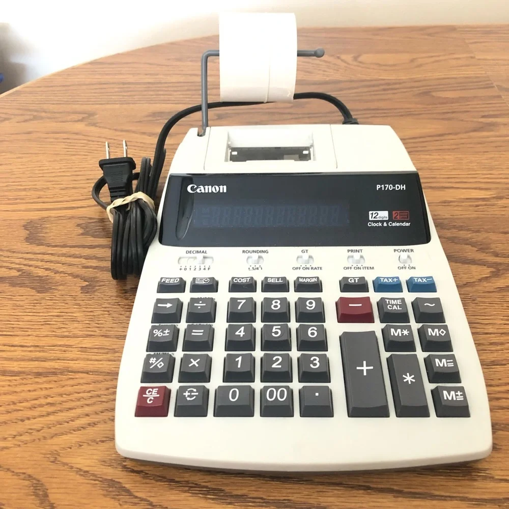 Canon P170DH3 12 Digit Desktop Printing Calculator Multi-Function Professional